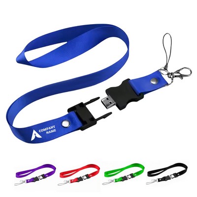2-in-1 Detachable Lanyard & USB Drive (8GB-128GB)