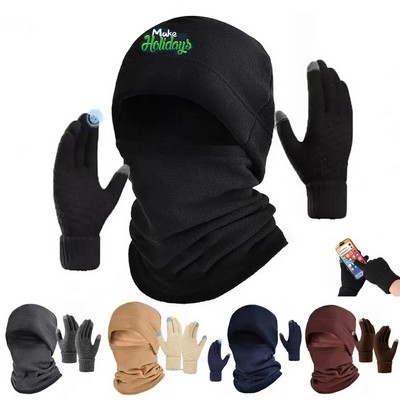 Winter Set Gloves Hat Scarf