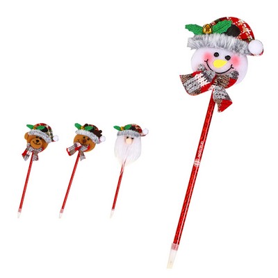 Jolly Christmas Character Ballpoint Pens with Little Bell