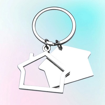 Metal House Shaped Key Tag