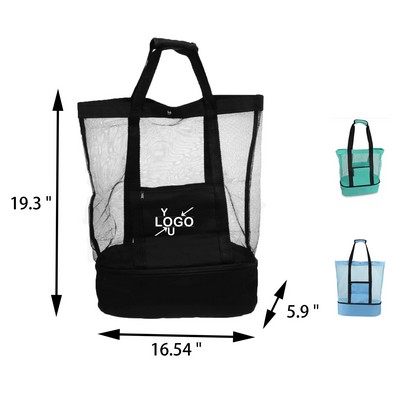 Beach Tote with Cooler Compartment