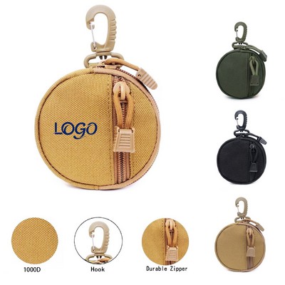 Tactical Pouch Waterproof Round EDC Gear Bag with Hook