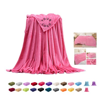 Polar Rectangle Fleece Blanket With Flannel Construction