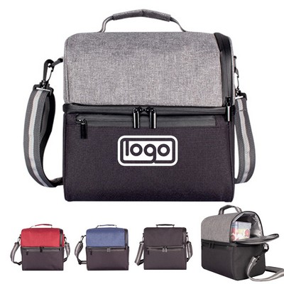 Double Layer Insulated Lunch Bag