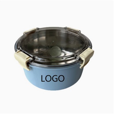Simple Circular Stainless Steel Lunch Box