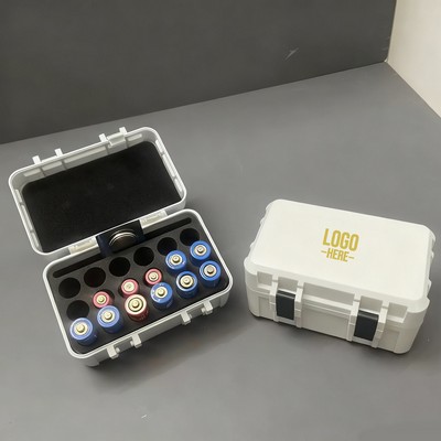 Portable Storge Box with Sponge Lining - Universal AA AAA & Button Cells Battery Case
