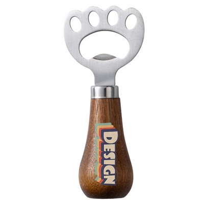 Adorable Cat Claw Bottle Opener with Wooden Handle