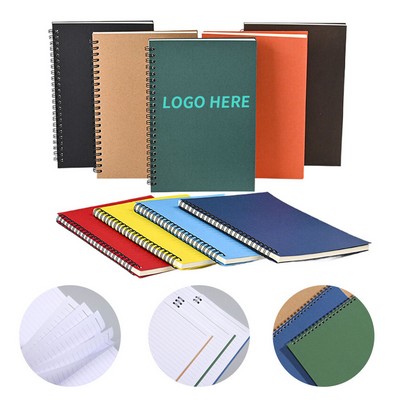 A5 Kraft-Covered Spiral Notebooks