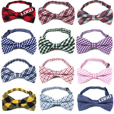 Personalized Cotton Kids' Bow Ties, Pre-Tied