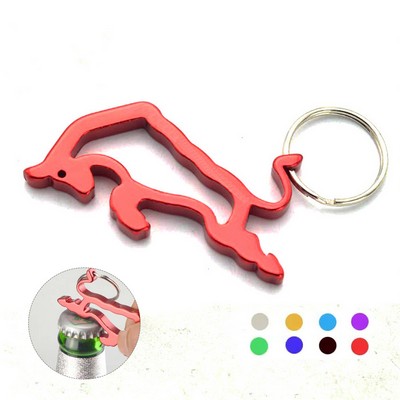 Hollow Bovine Bottle Opener Keyring