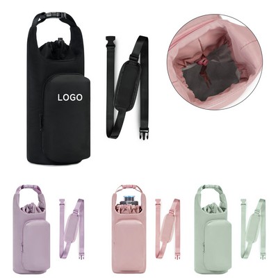 Water Bottle Carrier Bag Insulated With Phone Pocket