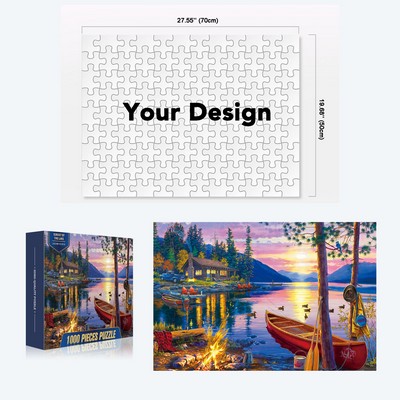 Full-Color Custom 1000-Piece Puzzle Gift Set(27.5" X 19.7'')