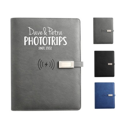 Wireless Charging Notebook with Power Bank