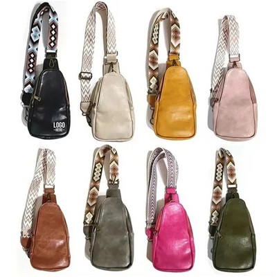 PU Leather Sling Bag