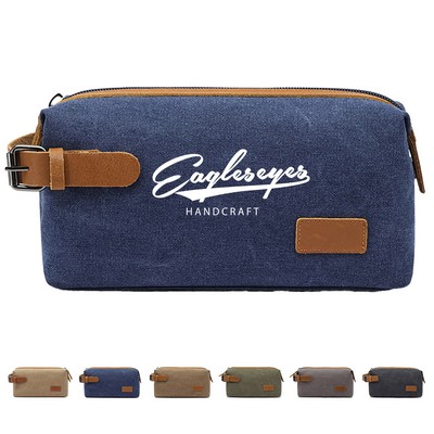 Waxed Canvas Travel Toiletry Bag