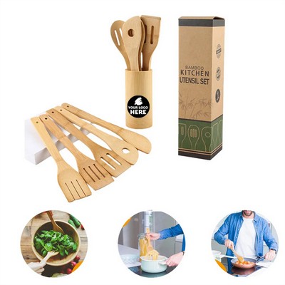 Eco-Friendly Bamboo Kitchen Utensil Set