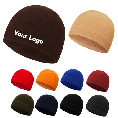 Windproof Microfleece Beanie Cold Weather Hat