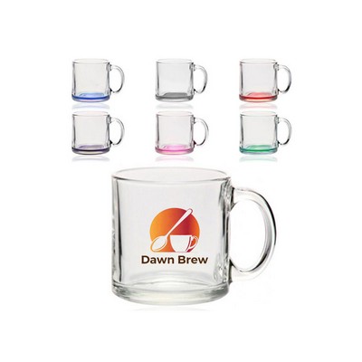 13 oz.Clear Glass Coffee Mugs