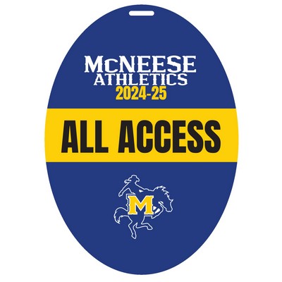 Badge - Laminated - 5.75" X 4.125" - Oval Shape