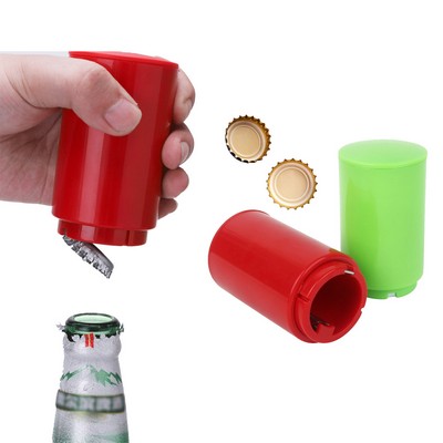 ABS Beer Bottle Catcher Push Down Color Automatic Bottle Opener