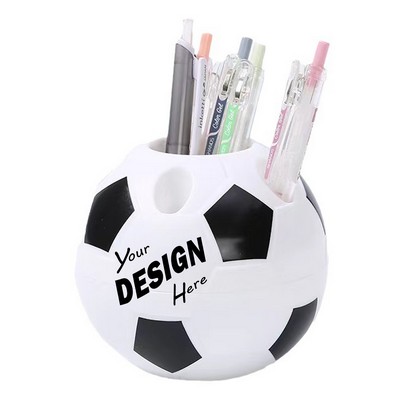 Soccer-themed Plastic Pen Holder