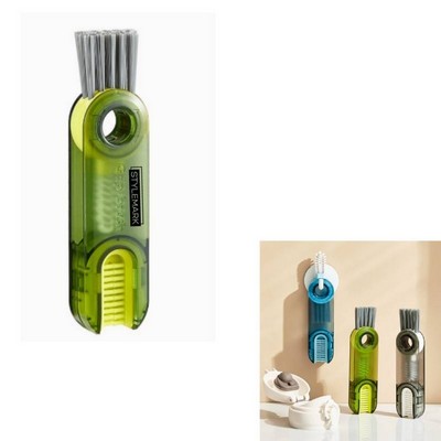 3-in-1 Transparent Cup Lid Gap Cleaning Brush