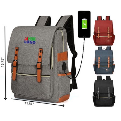 Laptop Backpack with USB Charging Port