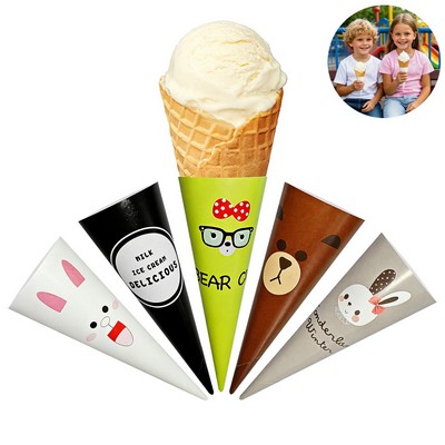 Custom Disposable Ice-Cream Cones Paper Cups
