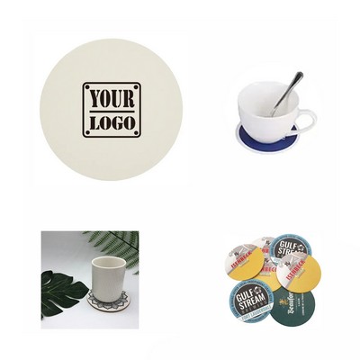 Round Absorbent Paper Coaster