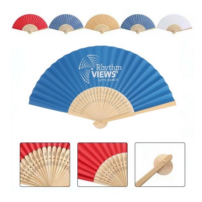 Bamboo Folding Paper Hand Fan