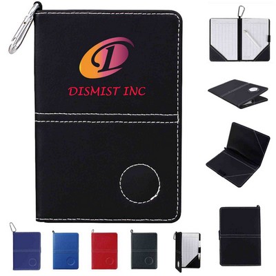 PU Leather Golf Scorebook With Prncil And Scorecard MOQ 10pcs