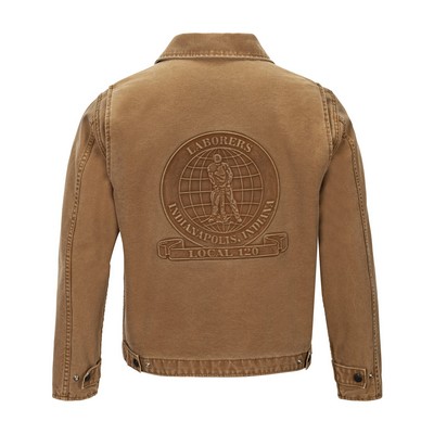 Embossed Canvas Work Jacket