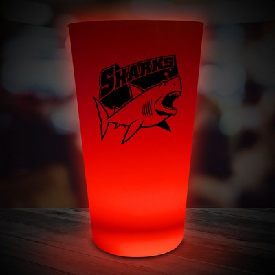 16 Oz. Red Neon Look Pint Glass