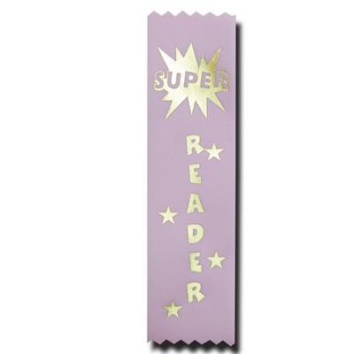 Super Reader Econo Stock Recognition Ribbon w/ Starburst (1 5/8"x6")