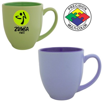 14.5 Oz. Satin Powder & Royal Blue Bistro Mug - Dishwasher Safe - Precision Spot Color