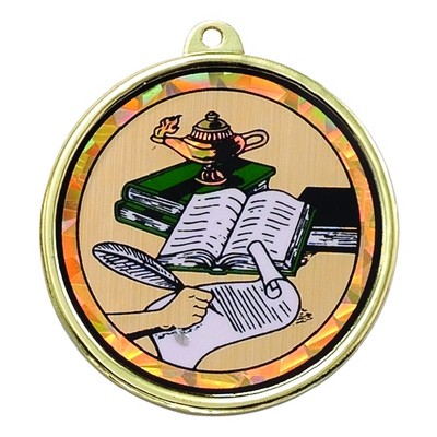 2 ¼" TM Series Academic Medal w/Scholastic Achievement Mylar Insert