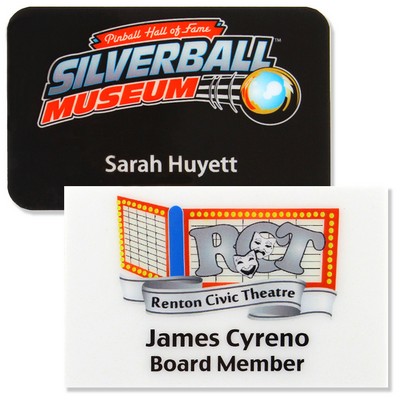 Apollo Plastic Full Color Name Badge (2"x3")