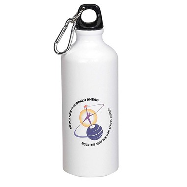 22 Oz. White Full Color Sublimation Aluminum Water Bottle