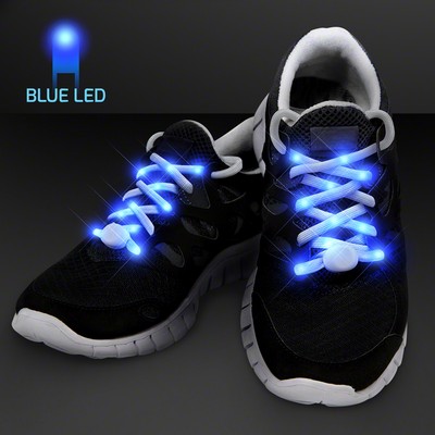 Blue LED Shoelaces for Night Fun Runs - BLANK