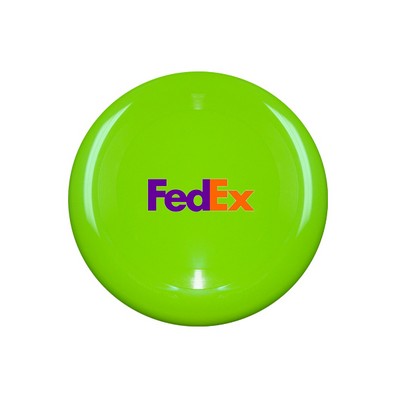 10" Style Hard Plastic Disc PMS375 Lime Green- Full Color Logo Flying Discs