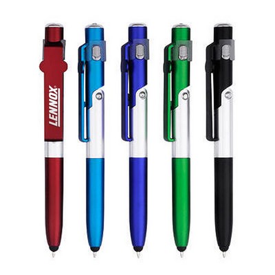 Malta 4-In-1 Stylus Ballpoint Pen, Phone Stand And Flashlight