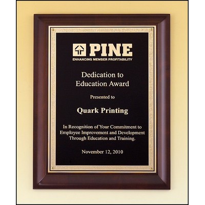 Cherry Plaque with Florentine Plate, 7 x 9"