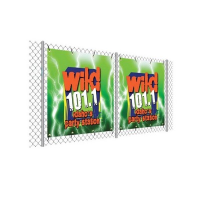 96"W x 60"H Fence Wrap, Mesh, Single-Sided