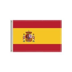 36"W x 24"H National Flag, Spain, Double-Sided