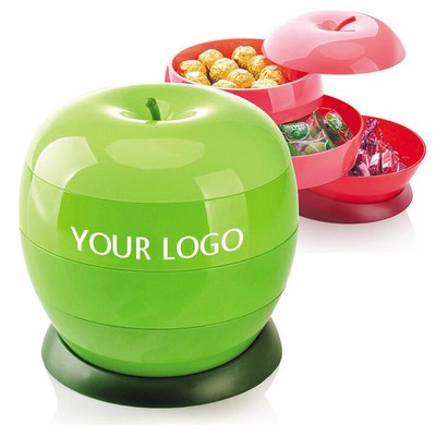3-level Apple Shaped Candy Plastic Box