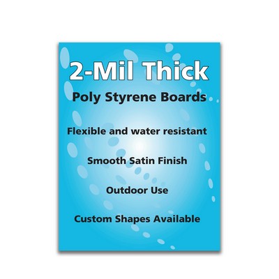 High Impact Polystyrene (Hips)-.06"-8.5X11-Polystyrene Board. Full Color