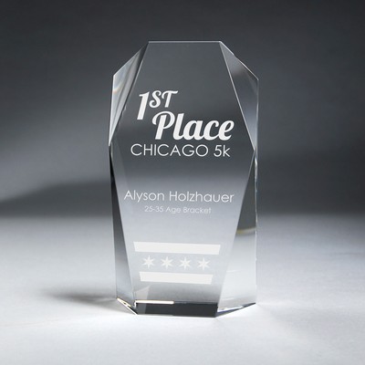 Bold Clear Crystal Wedge (Medium)
