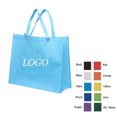 Non-Woven Tote Bag With Reinforced Metal Grommets Handle