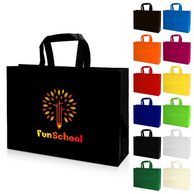 Heat Sealed Non-Woven Shopping Tote Bag(16''X12''X4'')