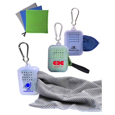 Dewy 2-Tone Cool Towel w/Carabiner Case